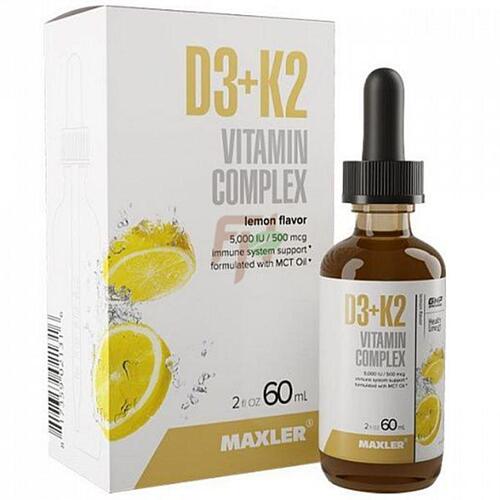 Maxler Витамин Д3 + K2, 60 мл - Lemon