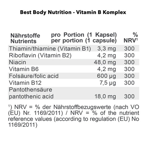Best Body Nutrition Vitamin B Komplex 100 капсул 