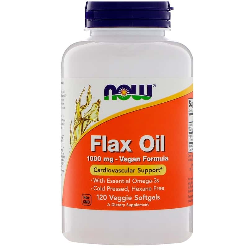 Now Foods Льняное масло, Flax Oil 1000 мг, 120 капсул