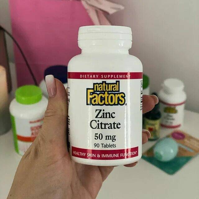 Natural Factors Цинк Цитрат 50 мг, 90 таблеток
