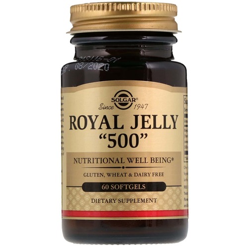 Solgar Маточное молочко, Royal Jellly 500 мг, 60 капсул