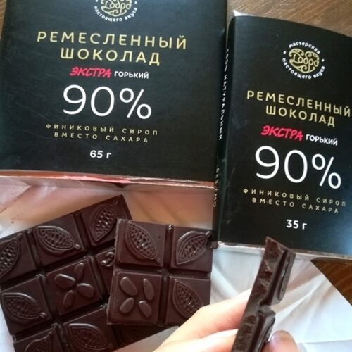 Добро Шоколад Экстра Горький 90% какао на пекмезе, 35 гр