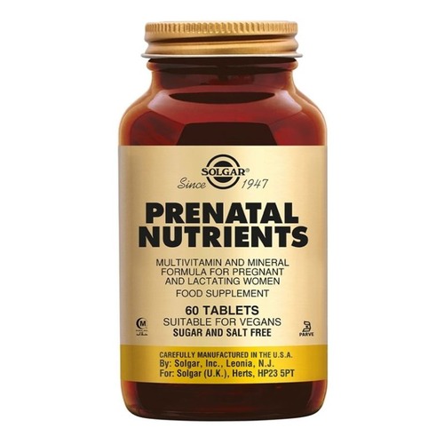 Solgar Витамины для Беременных, Prenatal Nutrients 60 таблеток