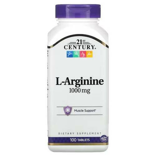 21st Century L-Аргинин 1000 мг, 100 таблеток