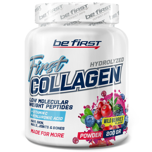 Be First Коллаген + Гиалуроновая кислота + Витамин C, 200 гр