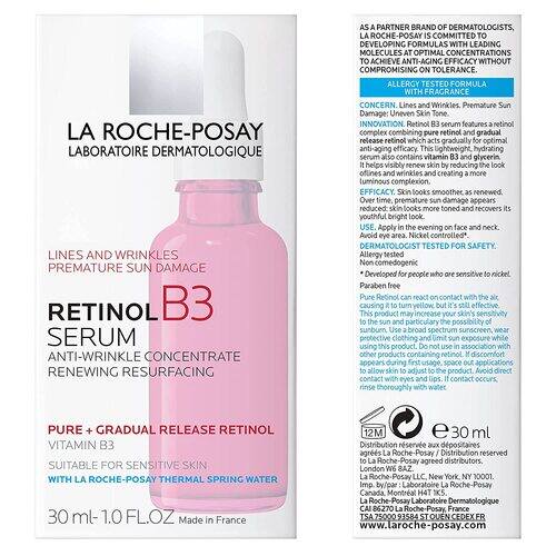 La Roche Posay Redermic Retinol B 3, Интенсивная сыворотка против признаков фотостарения, 30 мл