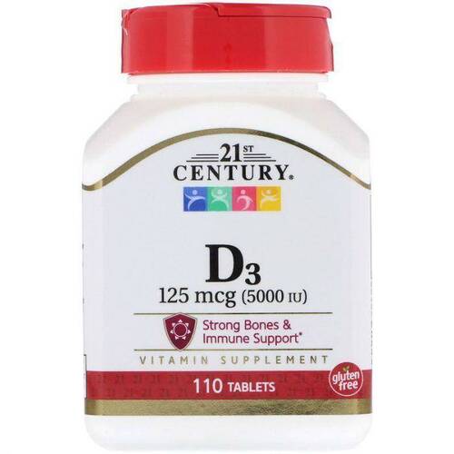 21st Century Витамин Д3 5000 МЕ, 110 таблеток