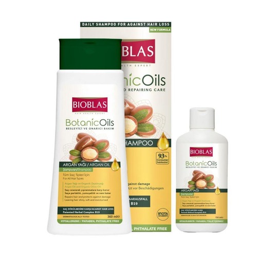 BIOBLAS Шампунь с аргановым маслом для всех типов волос, Botanic oils argan oil 360 мл