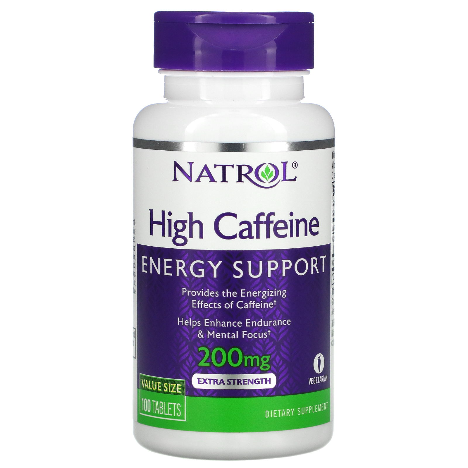 Natrol Кофеин 200 мг, 100 таблеток