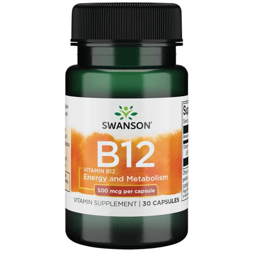 Swanson Витамин B-12 500 мкг, 30 капсул