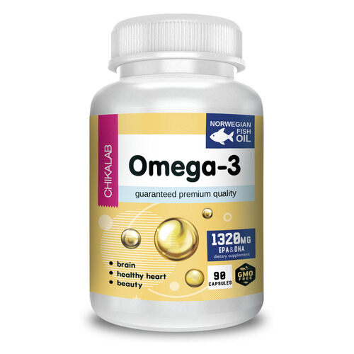 CHIKALAB БАД Омега-3 высокой концентрации 1320 мг, 90 капсул