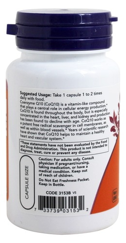 Now Foods Коэнзим Q10 60 мг, 60 капсул