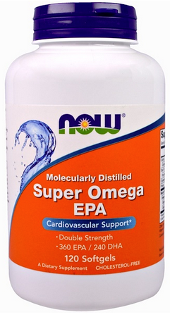 Now Foods Омега-3, Super Omega EPA 1200 мг, 120 капсул