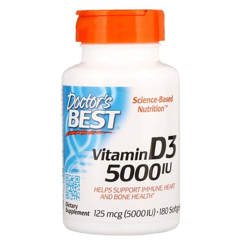 Doctors Best Витамин Д3 5000 ЕД, 180 капсул
