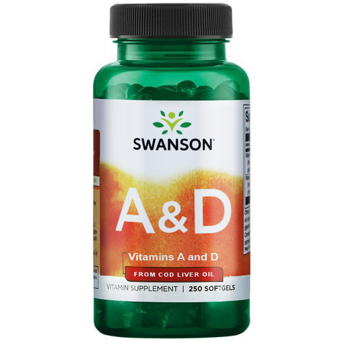 Swanson Витамин А + Д, 250 капсул
