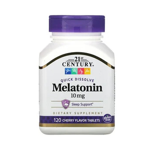 21st Century Мелатонин с вишневым вкусом 10 мг, 120 таблеток