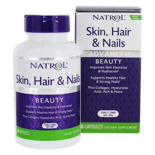 Natrol Витамины для волос, ногтей и кожи, Skin Hair Nails 60 капсул