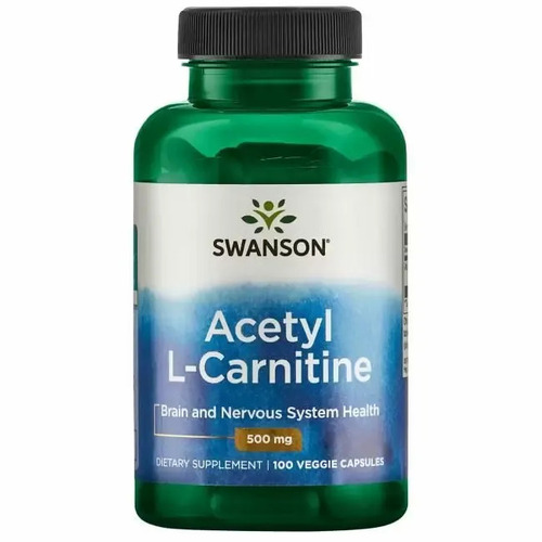 Swanson Ацетил L-Карнитин 500 мг, 100 капсул
