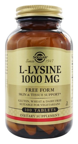 Solgar L-Лизин 1000 мг, 100 таблеток