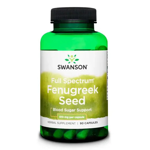 Swanson Пожитник 610 мг, Fenugreek Seed 90 капсул