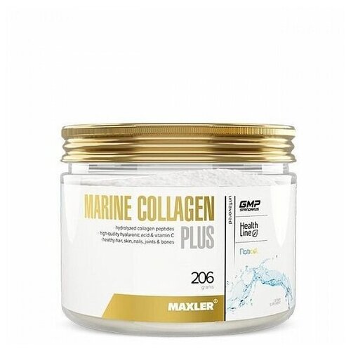 Maxler Коллаген Морской + Гиалуроновая кислота + Витамин С, Marine Collagen 206 гр 