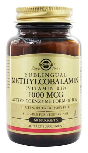 Solgar Витамин B-12 Метилкобаламин 1000 мкг, 60 капсул
