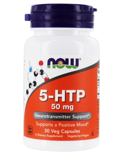 Now Foods 5 HTP 50 мг, 30 капcул