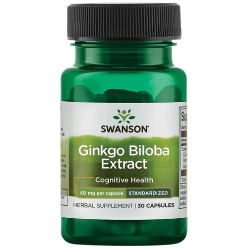 Swanson Гинкго Билоба 60 мг, 30 капсул