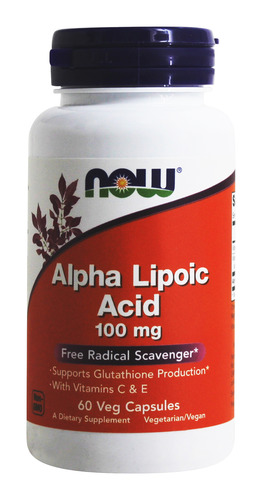 Now Foods Альфа-липоевая кислота 100 мг, 60 капсул