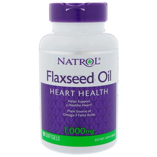 Natrol Льняное масло, Flax Seed Oil 90 капсул