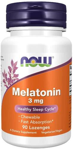 Now Foods Мелатонин 3 мг, 180 пастилок