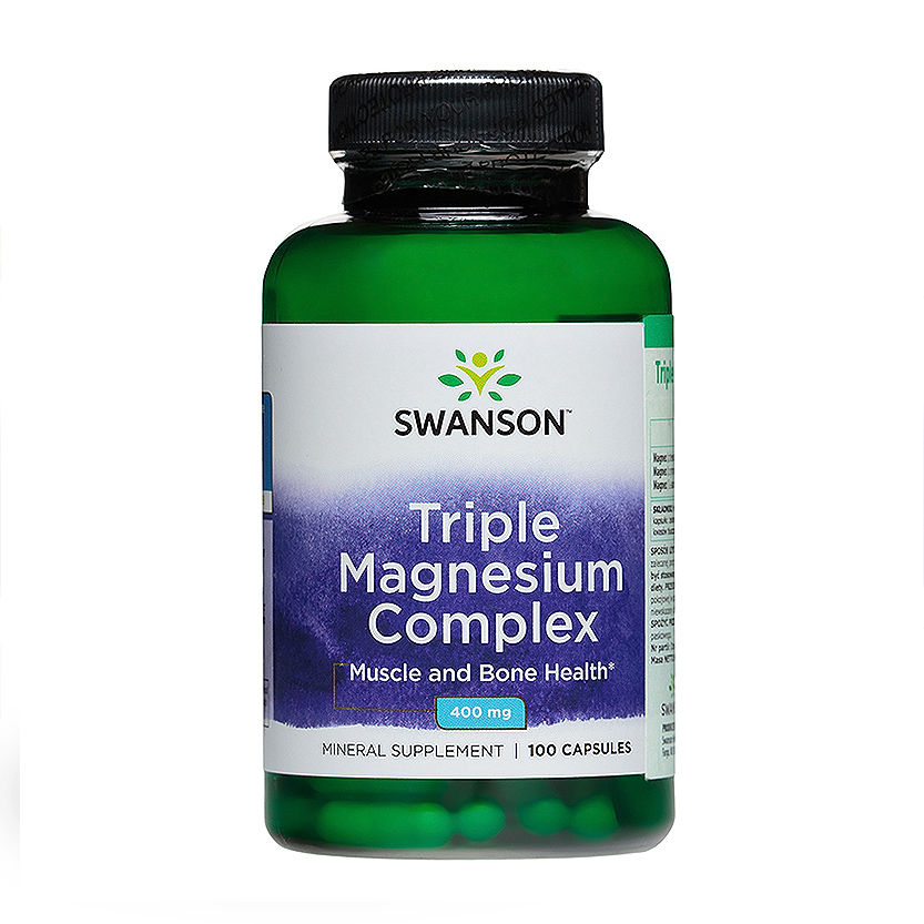 Swanson Магний тройной комплекс 400 мг, 100 капсул