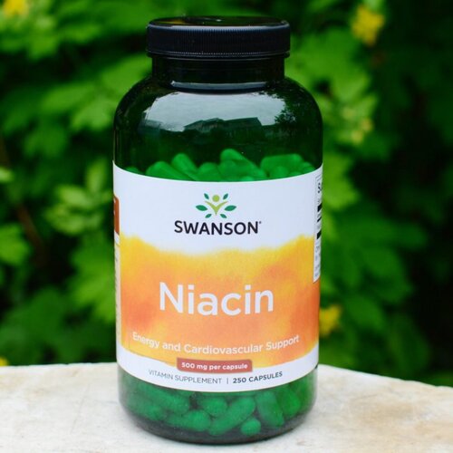 Swanson Витамин В-3, Никотиновая кислота 500 мг, 250 капсул