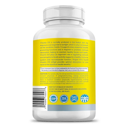 Proper Vit Vitamin D3, Витамин Д3 5000 МЕ, 120 капсул