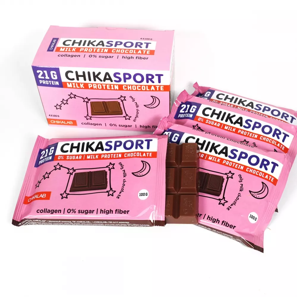 CHIKALAB Chika Sport,  Шоколад молочный в ассортименте, 100 гр