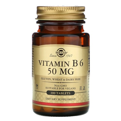 Solgar Витамин B-6 50 мг, 100 таблеток
