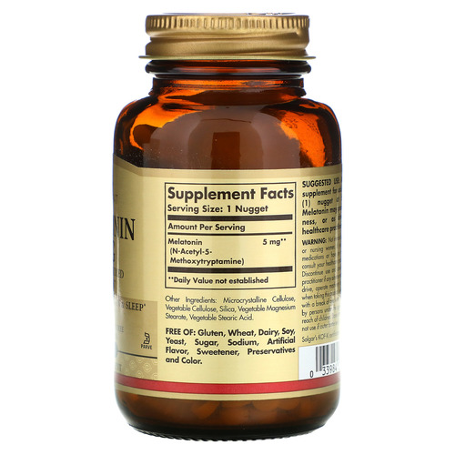 Solgar Мелатонин 5 мг, 120 жевательных таблеток		