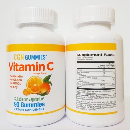 California Gold Nutrition Витамин С, апельсиновый вкус, 90 жевательных таблеток