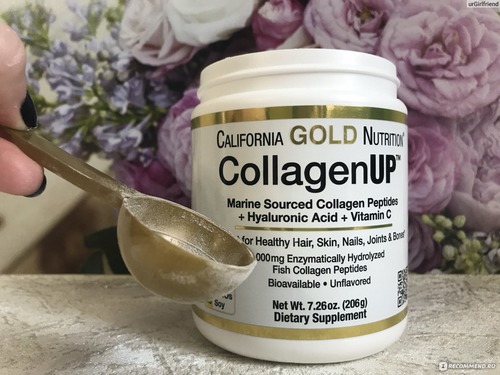 California Gold Nutrition Коллаген UP + Гиалуроновая кислота, 206 гр