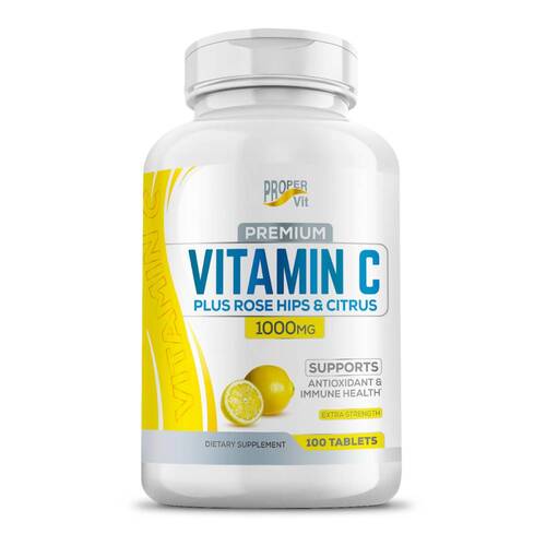 Proper Vit Vitamin С, Витамин С 1000 мг с шиповником и цитрусом 100 таблеток