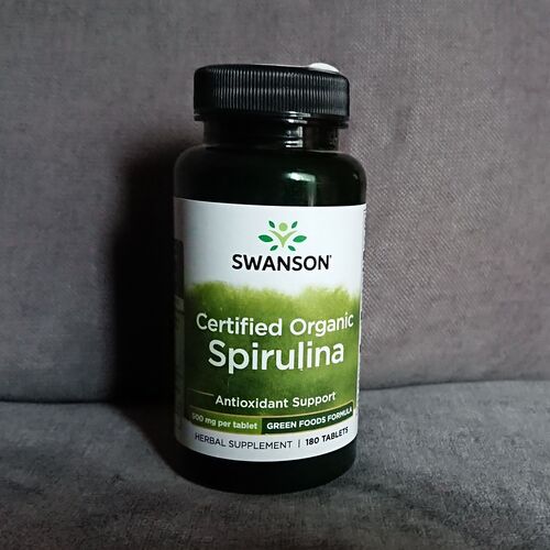 Swanson Спирулина 500 мг, 180 таблеток