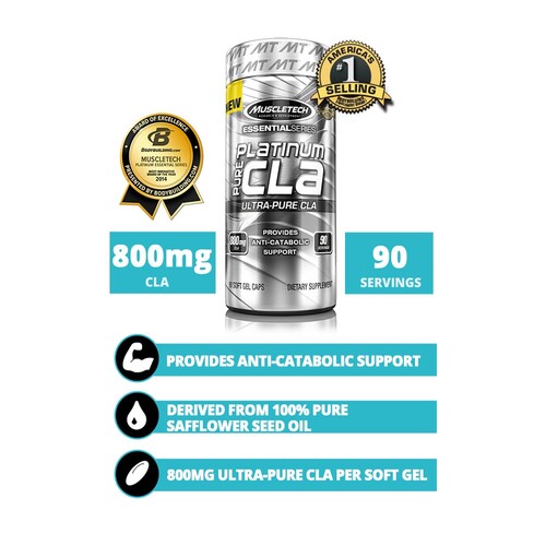 MuscleTech Линолевая кислота, Platinum Pure CLA 90 капсул