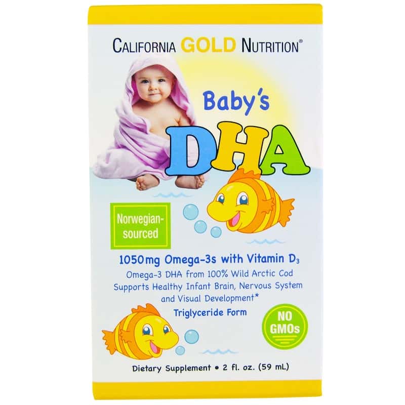 California Gold Nutrition Омега 3 для детей Капли, 59 мл