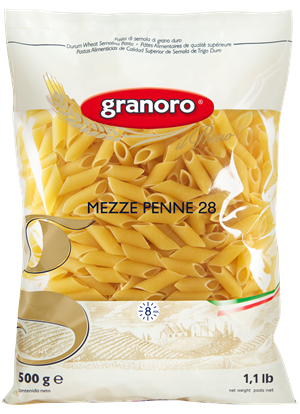 Granoro Паста Mezze Penne n. 28 (Меззе Пенне 28), 500 гр
