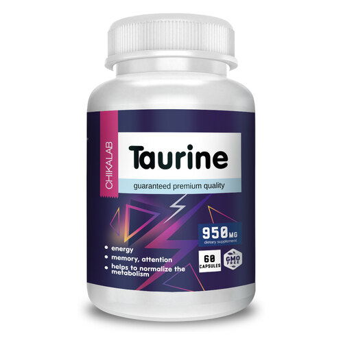 CHIKALAB Таурин 950 мг, 60 капсул