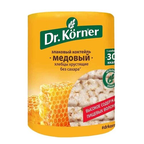 Dr.Korner Хлебцы сладкие злаковый коктейль Медовый, 100 гр