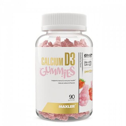 Maxler Кальций + Витамин Д3, Calcium D3 Gummies 90 мармеладных конфет