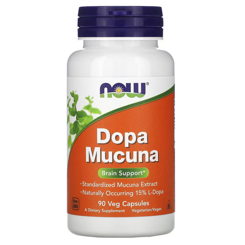 Now Foods Dopa Mucuna - для Мозга и Памяти, 90 растительных капсул