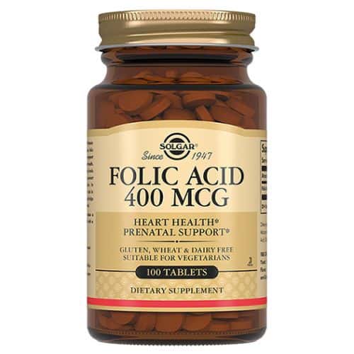 Solgar Фолиевая кислота, Folic Acid 400 мкг, 100 капсул