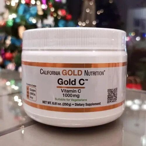 California Gold Nutrition Витамин С, Gold C Powder 1000 мг 250 гр